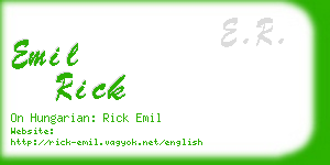 emil rick business card